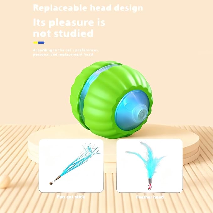 Interactive Cat Toys for Indoor Cats,Automatic Moving Kitten Toys,Cat Toys for Bored Indoor Adult Cats,Smart Rechargeable Cat Enrichment Toys for Cats to Keep Them Busy, Cat Balls Pet Toys
