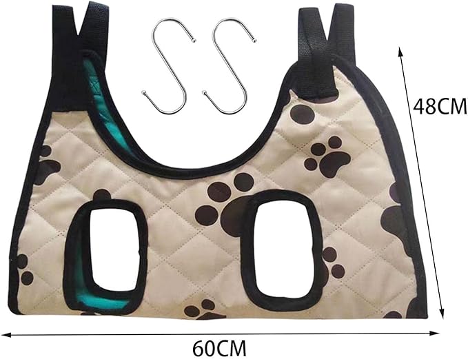 Pet Dog Grooming Hammock with Hanging Hook Cat Dog Restraint Bag Puppy Holder Cat Grooming Hammock Helper for Bathing Trimming Ears Cleaning, M