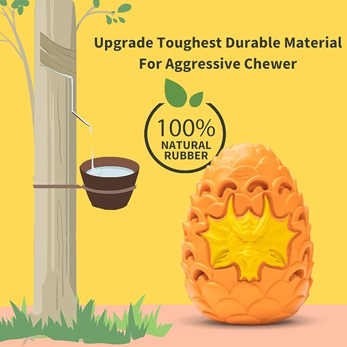 Premium Dog Toys for Aggressive Chewer Large Breed, Indestructible Tough Dog Chew Toys for Large Medium Dogs,Durable Dog Puzzle Toys Dragon Dinosaur Egg Design