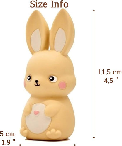 Rubber Squeaky Dog Toys, Latex Dog Squeaky Toys, Easter Bunny Dog Toy, Love Struck Bunny, Small (Beige)