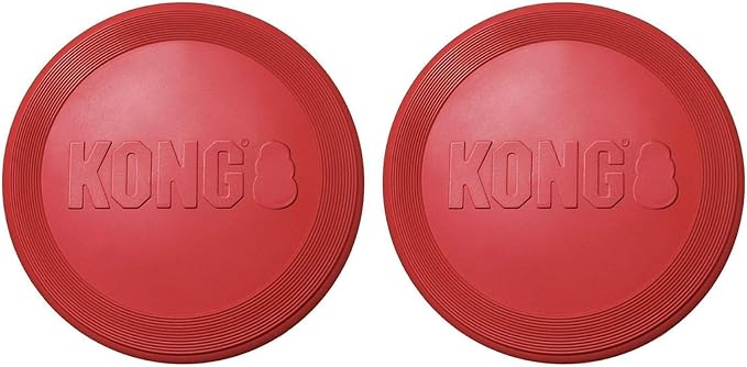 Kong Rubber Flyer,Large 2 Pack, Red