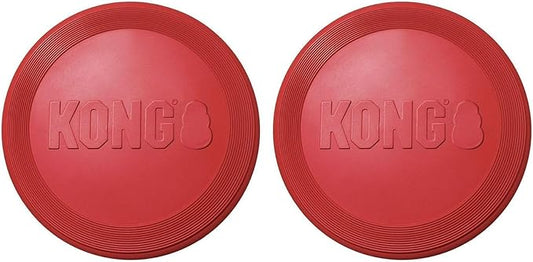 Kong Rubber Flyer,Large 2 Pack, Red