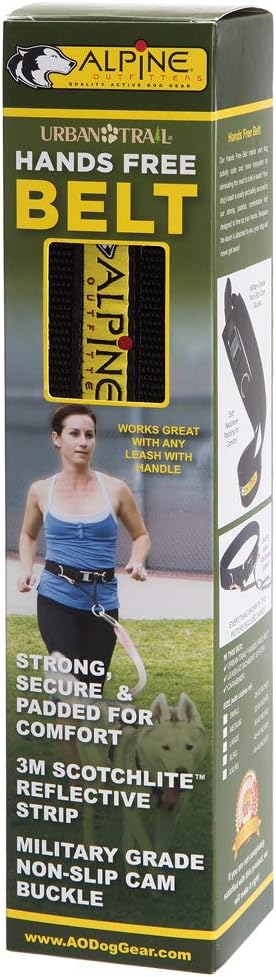 Hands-Free Dog Walking Belt for Canicross, Skijoring, Hiking, & Jogging – 3M Scotchlite Reflective Bands, Neoprene-Padded, Adjustable Waist - (XXLarge)