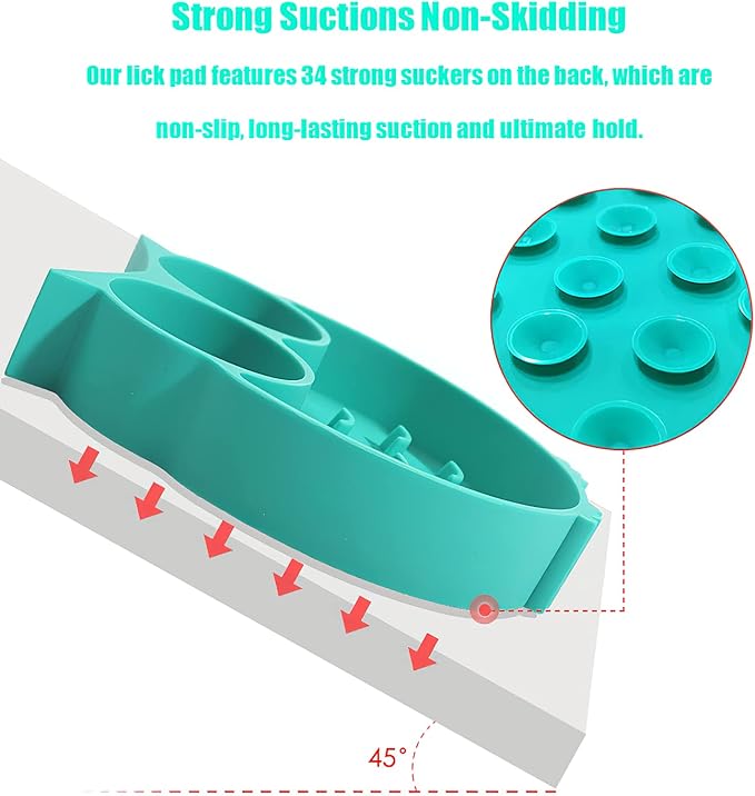 Slow Feeder Dog & Cat Bowl, Dog Puzzle Toys, Slow Feeder for Boredom & Anxiety Reduction, 12 oz, Silicone, Non-Slip Suction Cups