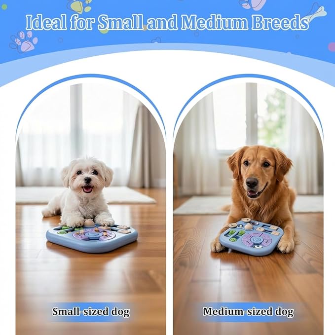 Interactive Dog Puzzle Toys for Smart Dogs - Mental Stimulation Puzzle Toys for Small & Medium Dogs, Treat Dispensing Dog Enrichment Toys for Beginner Dogs