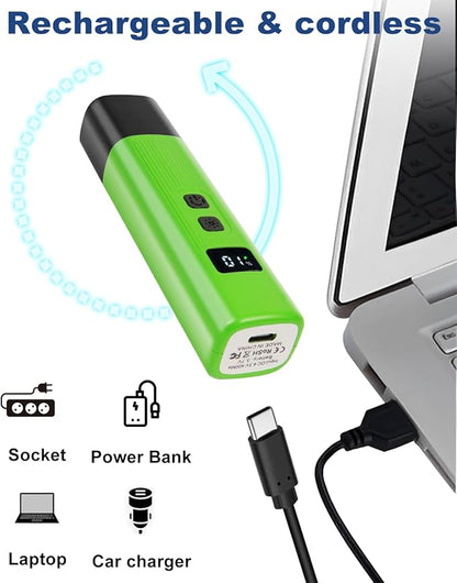 Electric Dog Nail Grinder with 2 Level LED Lights, 2 Speed Super Quiet and Low Vibration Electric Cat Nail Grinder - Rechargeable Pet Nail Grinder for Small Dogs Cats - Green