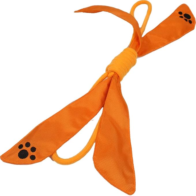 Pet Life ® 'Extreme Bow' Natural Braided Rope Power-Chewer and Quad-Squeaking Tug and Floating Fetch Dog Toy