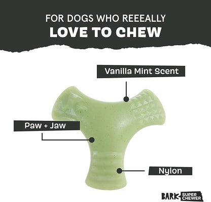 Barkbox Super Chewer Tough Dog Chew Toys for Aggressive Chewers, Dental Stimulating (Chopper - Large)