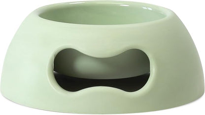 United Pets Pappy Dog Bowl for Dogs and Cats | BPA Free Premium Water and Food Pet Bowls Feeder for Small to Medium Pets | Eco Friendly & Pet Safe Food Grade Materials | Made in Italy | Green -12 Oz