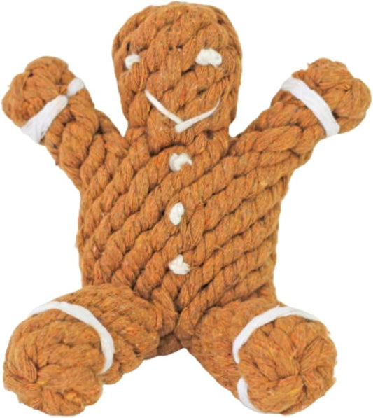 Midlee Gingerbread Man Rope Dog Toy