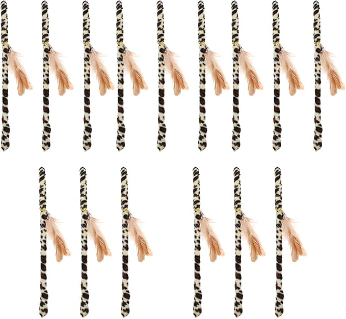 balacoo Interactive Cat Teaser Wand Toy with for Indoor Cats Portable Cat Wand Toy for Kitten Exercise and Playtime
