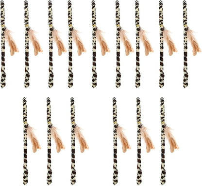 balacoo Interactive Cat Teaser Wand Toy with for Indoor Cats Portable Cat Wand Toy for Kitten Exercise and Playtime