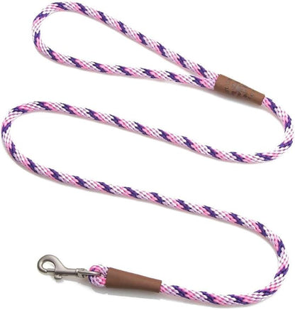 Mendota Pet Snap Leash - British-Style Braided Dog Lead, Made in The USA - Lilac, 1/2 in x 4 ft - for Large Breeds