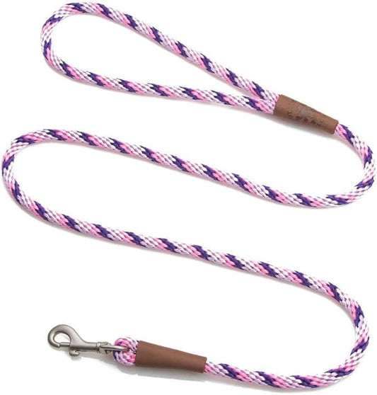 Mendota Pet Snap Leash - British-Style Braided Dog Lead, Made in The USA - Lilac, 1/2 in x 4 ft - for Large Breeds