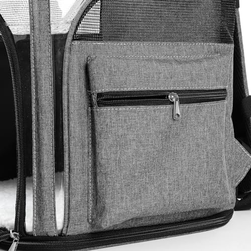 Cat Carriers Dog Carrier Pet for Small Medium Cats Dogs Puppies up to 25 Lbs, TSA Airline Approved Soft Sided, Collapsible Travel Puppy - Black Grey (M: 13" LX11.4 WX17.3 H, Black) - Image 4