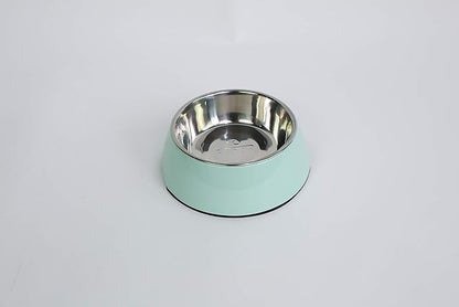 Pet Bowls Stainless Steel Dog Cat Pet Bowl Universal Pet Water and Food Bowls 4 Sizes and 5 Colors Available (XL, Green)