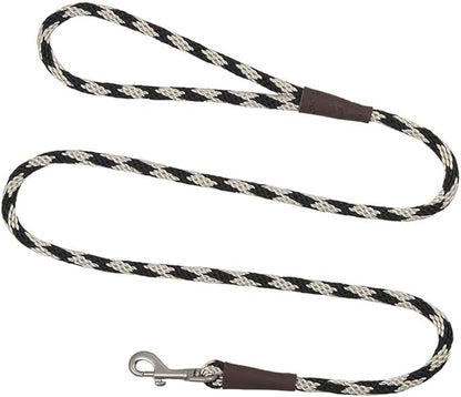 Mendota Pet Snap Leash - British-Style Braided Dog Lead, Made in The USA - Sandstone, 3/8 in x 4 ft - for Small/Medium Breeds