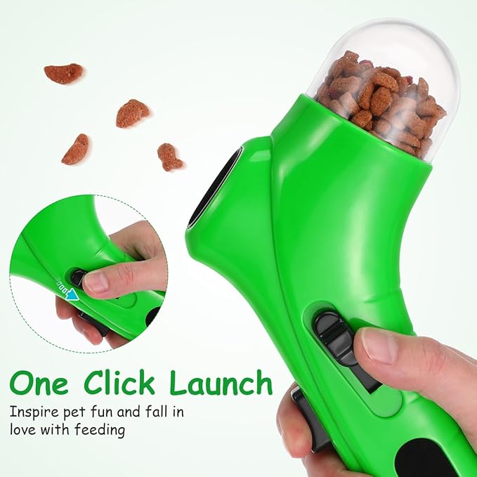 balacoo Dog Snack Catapult Launcher Handheld Pet Treat Shooter for Dogs and Cats Interactive Spring-Loaded Treat Dispenser Toy for Training and Indoor Outdoor Play 7.48X4.33X1.77In