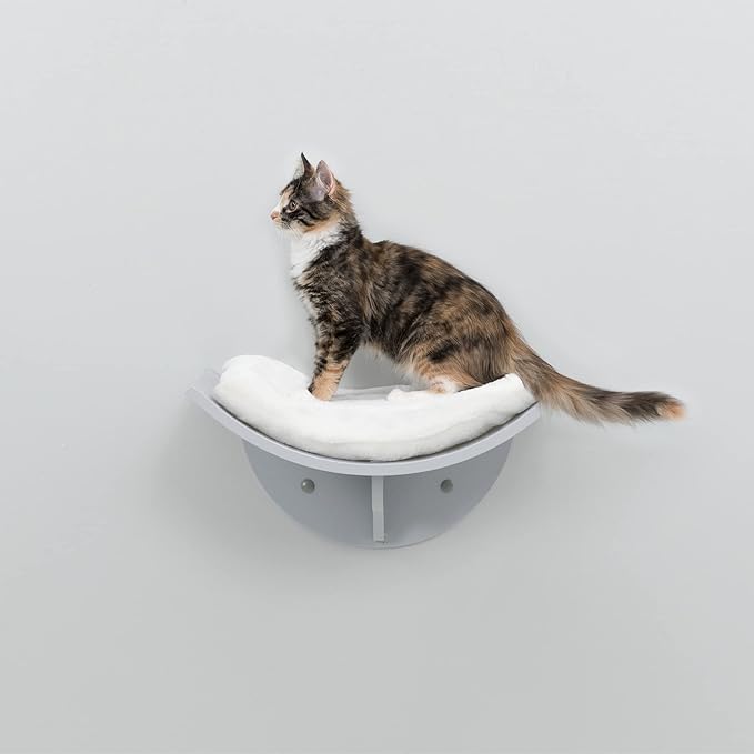TRIXIE Gray Lorena Wall Mount Cat Perch, 8.75" L X 15.75" W X 11" H