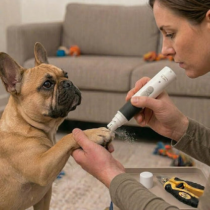 Dog Nail Grinder by Pet Republique - 2 Speed Electric Rechargeable Nail Grinder - Gentle, Quiet, Low, Painless Nail Trimmer - Multi-Setting Grinder for Any Small or Medium Dog, Cat, and Pet Claw