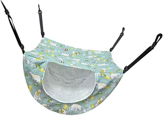 Adjustable Hanging Bed for Pet Cats Machine Washable Resting Hammock with Stable Rope for Cage Cats Tree