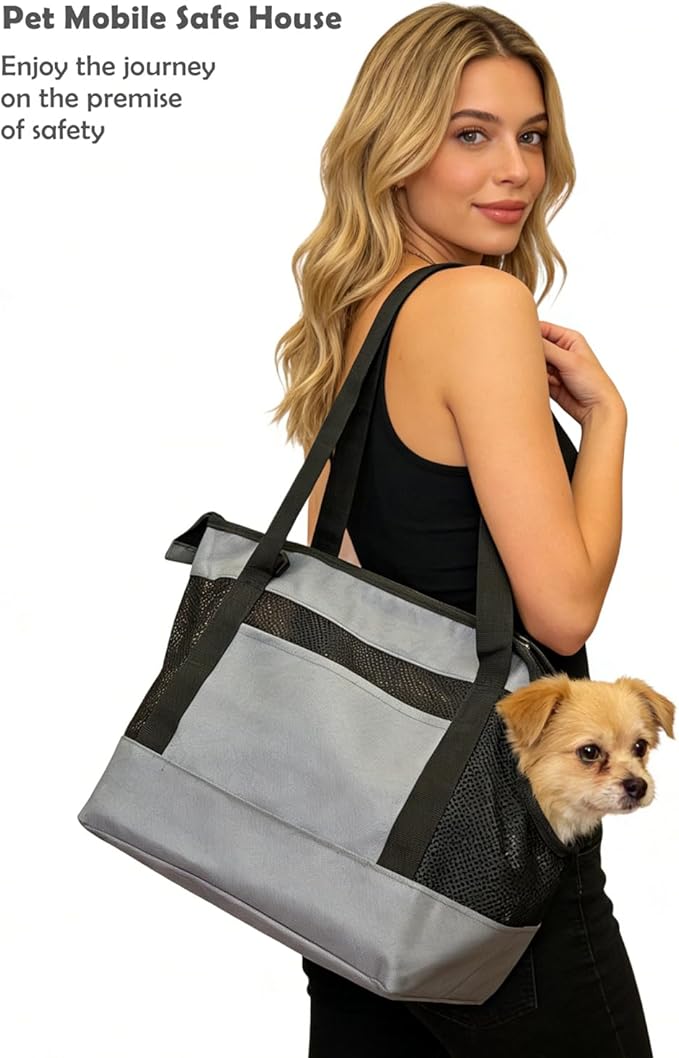 Dog Purse Carrier for Small Dogs with Pocket,Dog Carriers Soft Sided,Pet Carrier Purse for Puppy and Cats Up to16 lbs,Dogs and Puppies Tote Bag Carrier,Collapsible Travel Puppy Carrier