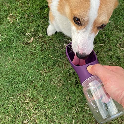 WePet Portable Dog Water Bottle with Food Container, 19 OZ + 6 OZ, Leak Proof Puppy Water Dispenser with Drinking Feeder for Pets Outdoor Walking, Hiking, Travel, Food Grade Plastic - Image 6