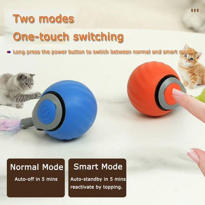 Interactive Cat Toy Ball,Speedy Tail2.0 Cat Toy,Automatic Interactive Cat Toys for Indoor Cats with 2 Tails,2Speeds Rechargeable Cat Enrichment Toys for Small/Medium/Large Cats to Keep Them Busy(Blue) - Image 3