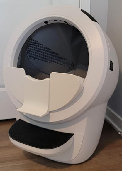 Pee Guard Max Shield Step for Litter-Robot 4 : Anti-Flicking, One-Piece Design (White Pee Guard w/Leveler)
