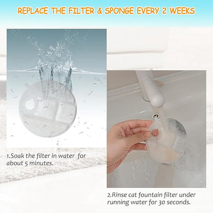 12 Pack Dog Water Fountain Replacement Filters for Petlibro Capsule Dog Fountain PLWF008,Pet Water Fountain Filter with Replacement Pre-Filter Pump Sponges.