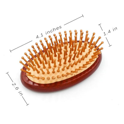 Bamboo Bristle Cushion Brush for Cat & Dog Hair - Bamboo Pet Scalp Massager - Kitty & Puppy Hair Grooming Brush Comb (Brown)