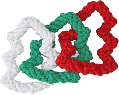 Midlee Interlocking Christmas Tree Rope Dog Toy