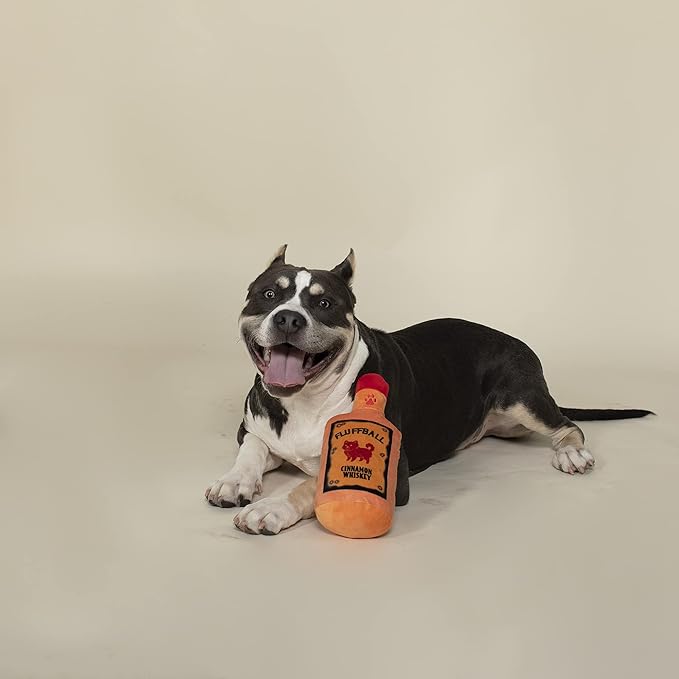 Fringe Studio Plush Dog Toy, FLUFFBALL Cinnamon Whiskey (289715) Medium