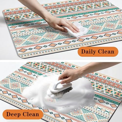 Pet Feeding Mat for Floors Waterproof Dog Mat for Food and Water Absorbent Quick Dry Non Slip mat for Cat Bowls - Image 5