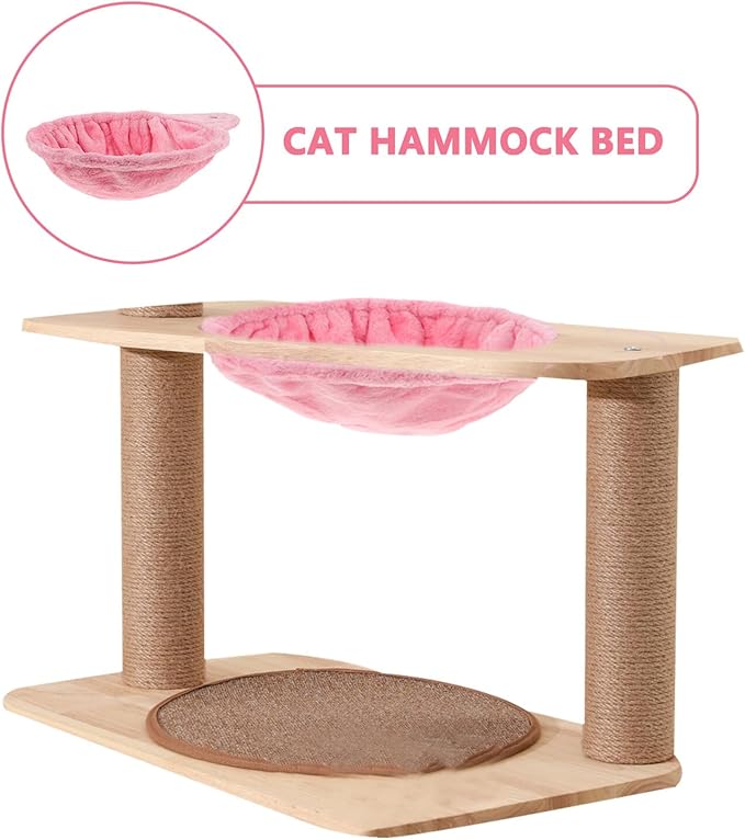 VANZACK Cat Hammock Bed Climbing Pet Hammock Soft Plush Hanging Nest for Cat Trees and Shelves Universal Replacement for Kittens