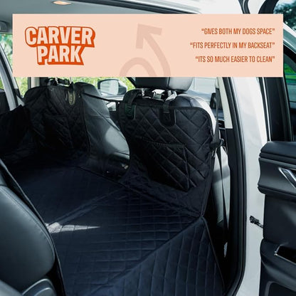 Dog Backseat Extender - Pet Car Seat Cover Hammock & Back Seat Protector | Durable Bridge Protects from Fur Dirt & Claws | Universal Fit for Cars Trucks & SUVs