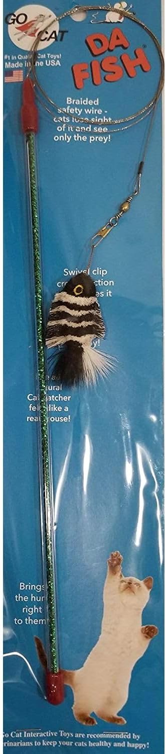 Go Cat DA Fish Teaser Wand with Toy Fish