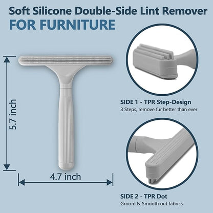 3-Pack Pet Hair Remover for Dogs Cats, Reusable Lint Remover Shaver & Portable Carpet Rake Scraper, Heavy-Duty Metal Fur Remover Lint Brush for Carpets Couch Clothes Car Mats Furniture Pet Bed