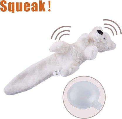 JOYELF Plush Squeaky Toys for Medium and Large Dogs - No Stuffing, Durable Interactive 3 Pack With Squeaky and Crinkle Paper - Penguin, Polar Bear and Otter