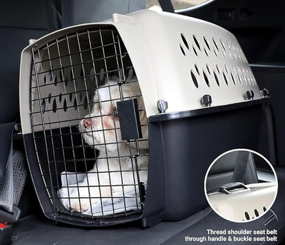 Rockever Dog Transport Boxes for Small Dog, Pet Crates for Travel, Dog Kennel 19 inch Portable Dog Crate for Cats