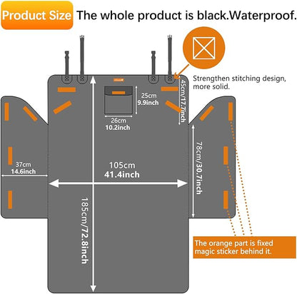 Alfheim Cargo Liner for Dogs, Nonslip Waterproof Pet Boot Liner with Bumper Flap Protector, Durable Washable Cargo Cover Mat Travel, Universal for Medium Small Car SUV