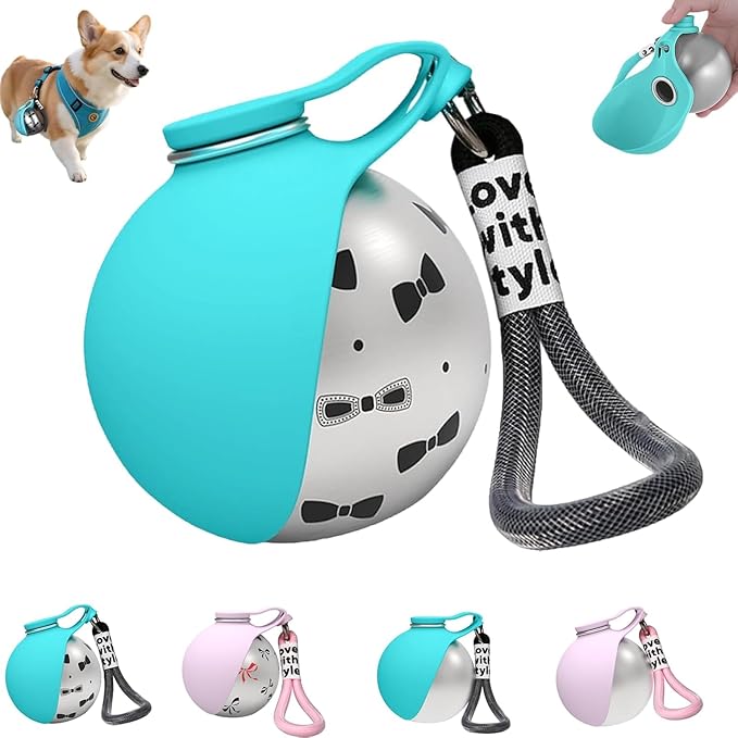 2-in-1 Portable Dog Water Bottle for Small Dogs, Foldable Pet Water Bottle, Portable Super Design Dog Water Bottle for Small Dog Walking, Hiking & Travel, Leak-Proof & Compact Dog Travel (Blue-B)