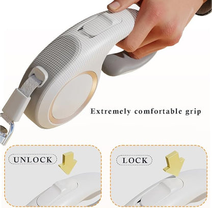 Marchul Retractable Dog Leash-Up to 70lb, 16 ft Dog Walking Leash for Small Medium Dogs, 360° Tangle Free (16ft, Grey)