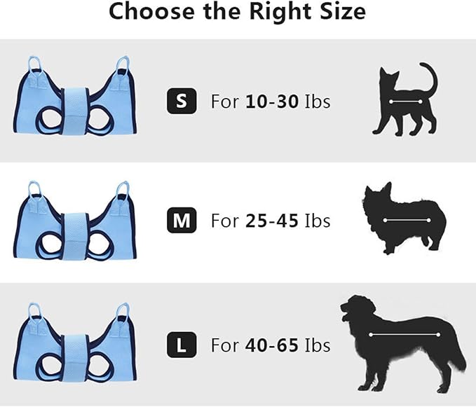Secure Pet Grooming Hammocks for Dog Cats Nails Clipping Bathing with Durability Polyester Fabric and Restraint