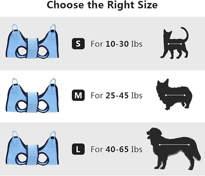 Secure Pet Grooming Hammocks for Dog Cats Nails Clipping Bathing with Durability Polyester Fabric and Restraint