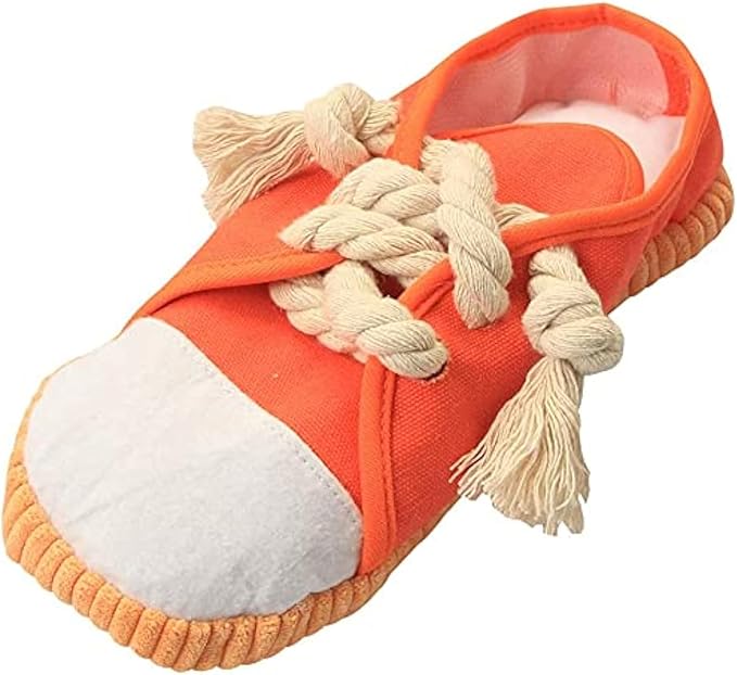 Dog Chew Toys,Creative Shoes Shape Squeaky Toy, Durable and Safe Dog Playing Toy Funny Shoes Sound Toy for Small and Medium Pets