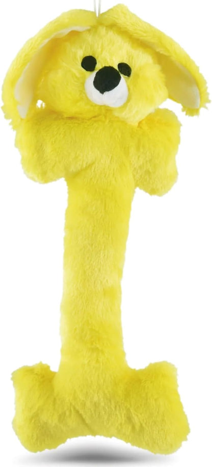 Jeffers Pet Plush Bone Dog Toy with Squeakers, Yellow Bunny, 14" H - Durable & Interactive Chew & Fetch Toy for Puppies, Soft Stuffed Pet Toy for Tug, Games, Indoor & Outdoor Fun