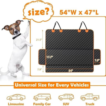 Dog Car Seat Cover for 2019-2023 2024 2025 Chevy Chevrolet Blazer, Waterproof 4-Layer Back Seat Protector Non-Slip Pet Bench Cover with Safety Belt
