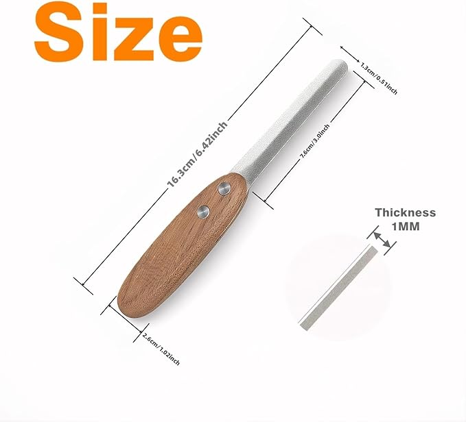 Dog Nail File - Diamond Coated Metal Nail File for Dogs and Cats, Ergonomic Walnut Handle, Smooth and Shape All Toenail Types, Remove Burs for Indoor & Outdoor Pets