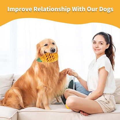 Upgrade Dog Toys for Large Dogs, Dog Chew Toys for Medium Large Dogs to Keep Them Busy,Dogs Dental Chew Clean Dispensing Toys Pineapple Shape Design